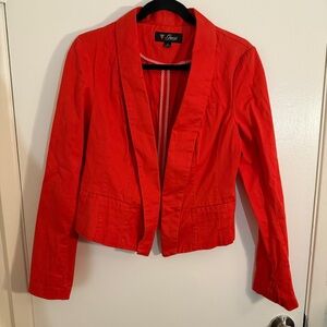 Guess Women's Orange Blazer Jacket Medium VTG